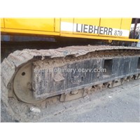 Germany made Liebherr 870 80t cralwer crane hydraulic engine second hand Liebherr 80t cralwer crane