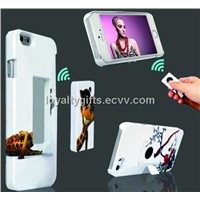 iphone 5 / 5S shutter case with a built-in wireless camera shutter and mobile phone stand