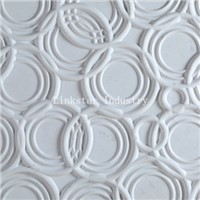 3D Whtie industrial stone wallart tile design