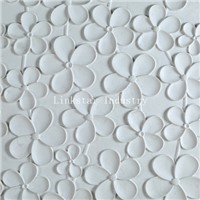 Decorative 3D white artistic feature stone wall panel design