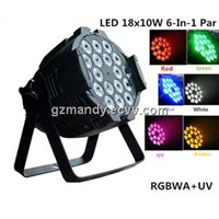 LED 18pcs*10w 6 In 1 RGBWA+UV Indoor Par Can Light(MD-C007B)
