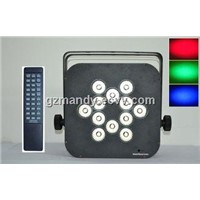 LCD Display 50 Watt Outdoor Stage LED 12 Bulbs Remote Controller Flat Battery Par Light(MD-C044)