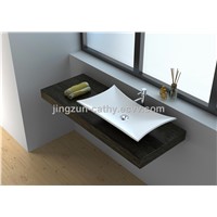 Jingzun Hand Wash Economic Artificial stone Composite Resin Stone Counter-top Wash Basin-JZ9017