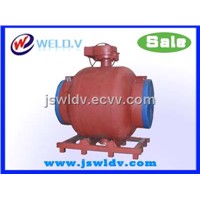 Ball valve-valve for heating pipeline-full welded ball valve with woem gearbox DN900