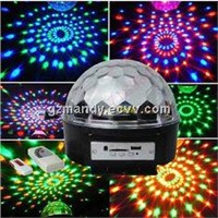 Disco Mini Magic Ball RGBWYP LED Stage Light Six Circle With MP3 Player Or Bluetooth(MD-I032)