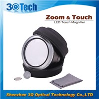 zoom touch led magnifier for old people wholesale magnifying glass