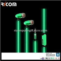 glowing earphone,illuminated earphone,led earphone--EO3063