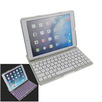 F5S Wireless Bluetooth Keyboard with Backlight for Ipad 5/Ipad Air- Silver