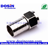 F male Connector with Superior RF Performance crimp for rg58,rg59 cable
