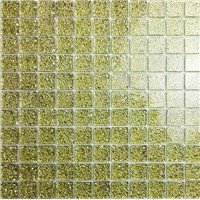 PF107 gold diamond mirror glass mosaic decorative tile