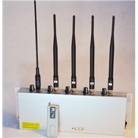 5 bands cellphone jammer with remote control and battery CTS-JX5