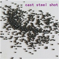 Abrasive steel shot for shot peening