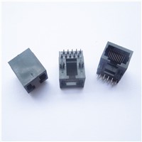 Side Entry PCB 1*1  Jack 10P10C  connector Very Low Profile and Fully Shielded.