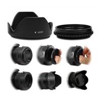 72MM Reversible Petal Lens Hood & Lens Cap for Canon EOS 7D 50D 5D 60D 18-200mm