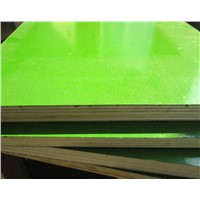 plad green plastic faced plywood