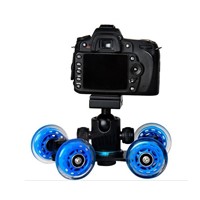 Table Top Compact Dolly Kit Skater Wheel Truck for DSLR Camera Video Monitor