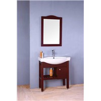 Classic oak bathroom cabinet with mirror OGX052