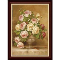 hand painted flower oil painting