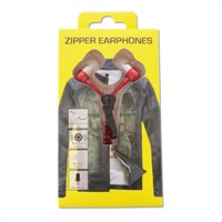 newest fashion 3.5mm plug metal zipper earphone