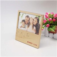 champagne metal photo frame for bank