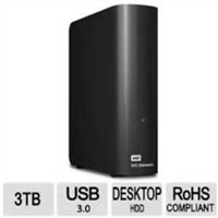 Western Digital WD 3TB Elements Desktop Storage Hard Drive Disc HDD