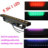 12X15W RGBAW 5 in 1 led wall washer,indoor led wash bar,building color wash