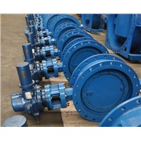 butterfly valve flange wafer gearbox