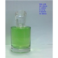 100ml Glass Perfume Bottle with Crystal Designed Cap For Sale