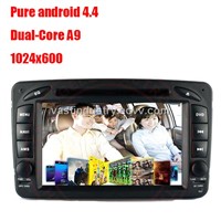 Android4.4 in dash car navigation with 1024x 600 resolution for Benz viano vito with mirror link