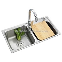 Double Bowls Stainless Steel Kitchen Sink with Good design(Model No.: 7641A)