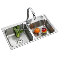 Double Bowls Stainless Steel Kitchen Sink with Good design(Model no.:7843A)