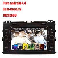 Android 4.4 car radio bluetooth for toyota prado with mirror link capacitive screen 1024x600