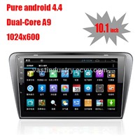 10.1" Android 4.4 car navigation for Skoda Octavia with 1024 * 600 resolution and DVR camera input