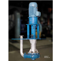 Electric heavy duty non-clog centrifugal vertical slurry pump