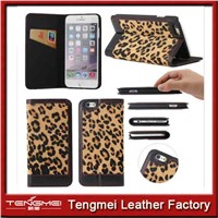 Leopard Print Mobile Phone Flip Cover Case for iphone 6 case 4.7''