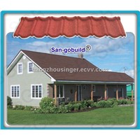 Modern Classical Stone Coated Steel Roofing Tiles