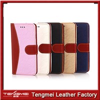 stand function lace and handstrap wallet case for iphone 6, for apple iphone 6 case