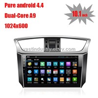 10.1" Android 4.4 China auto dvd for Nissan Sylphy with 1024 * 600 resolution and DVR camera input