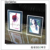 CE Approved LED Crystal Lighting Box/menu poster frame