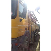 Second hand Daxiang 46m year 2007 concrete dump truck used Daxiang 46m pump truck for sale