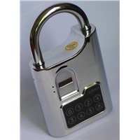 Fingerprint biometric padlock used in   apartment and condo; guests, renters, landlords and realtors