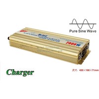 Hot Selling Pure Sine Wave Built-In Charger DC to AC Continuous 2000W Peak 4000 Watt Universal Socket Power Inverter
