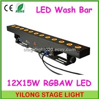 12X15W RGBAW LED Wall Wsher,5 in 1 LED Wash Bar,Lasted Disco Light