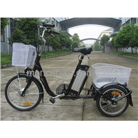 Attractive E-tricycle with great shopping basket