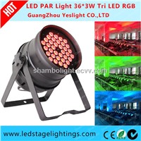 RGB Disco LED PAR light made in china 3W*36pcs Tri LED