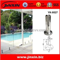 Guangzhou manufacturer outdoor swimming pool inox frameless glass balustrade glass spigot