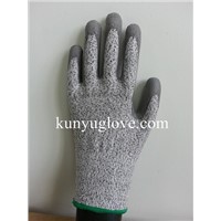 13G Cut Resistance Grey Liner Grey PU Palm Coated Gloves