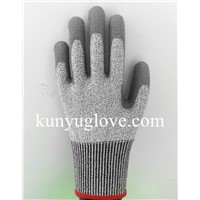 Cut level 5 HPPE grey liner cut resistance glove,anti-cut glove