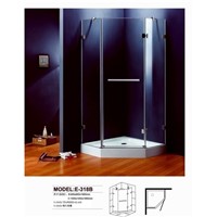 Diamond style frameless hinge shower room