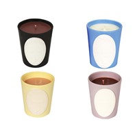 Ceramic Candle Cup With Embossment